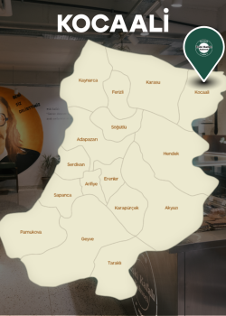 Kocaali sahil şeridine yakın konumda, modern ve minimalist tasarımlı kahve dükkanı görseli.